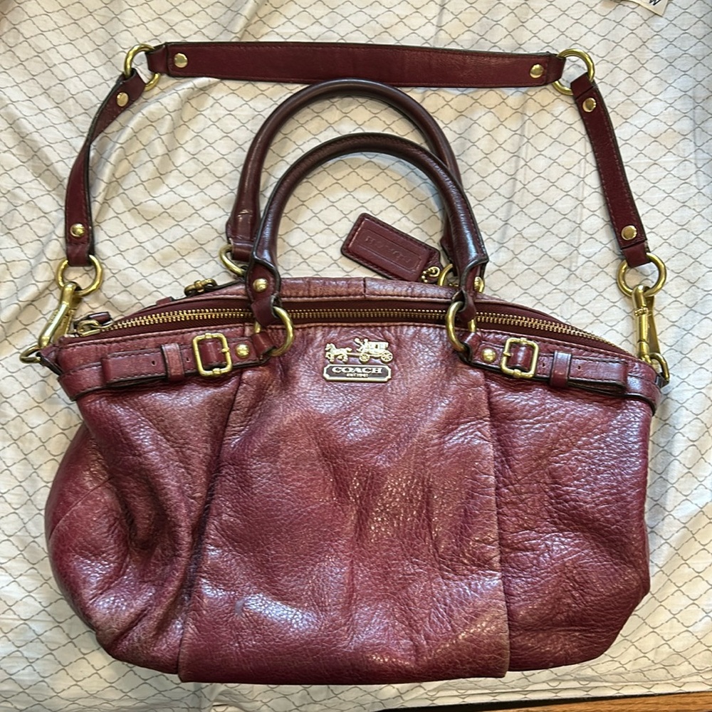 Red coach bag